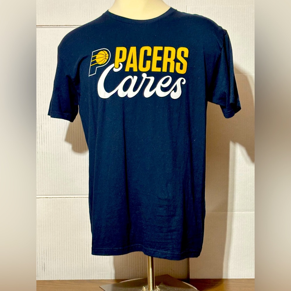Indiana Pacers Cares Navy T-Shirt XL 30” length 21” p2p